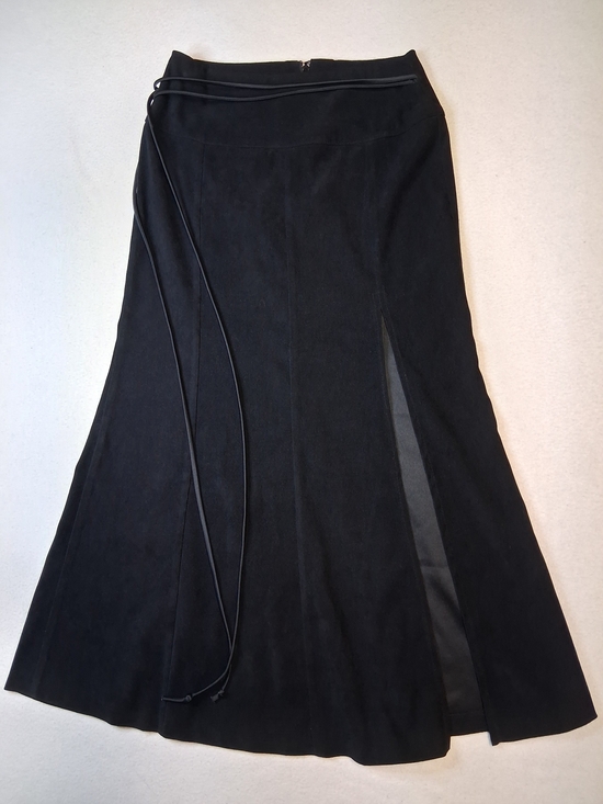le chateau Dresses & Skirts - le chateau Black Maxi Skirt with Side Slit and Wrap Tie